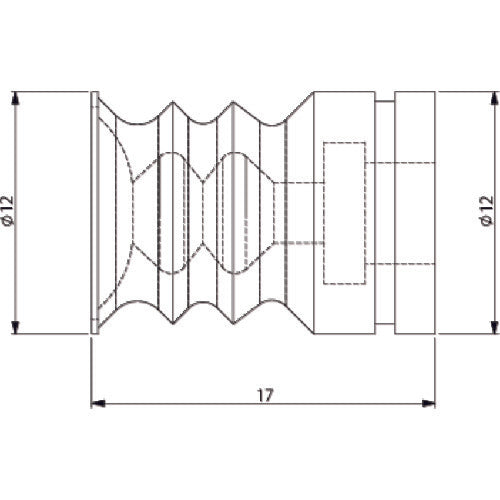 アインツ ロボットハンド用パーツ 吸着パッド・フリー・フッ素・黒 パッド外径12mm VAPF-12C-2 1 個