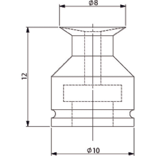 アインツ 吸着パット・埋込式・ニトリル・緑 パッド外径8mm VAPN-8C 1 個