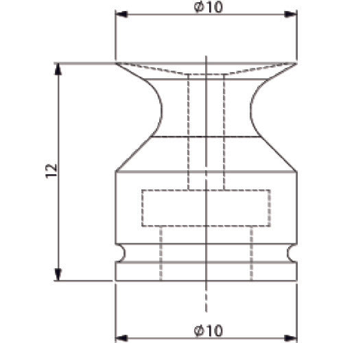 アインツ 吸着パット・埋込式・ニトリル・緑 パッド外径10mm VAPN-10C 1 個
