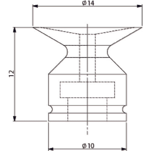 アインツ 吸着パット・埋込式・ニトリル・緑 パッド外径14mm VAPN-14C 1 個