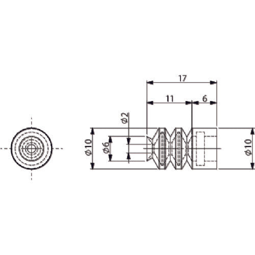 아인츠 흡착 패드・TRN・φ6・녹색・미니 TRN-1062-1M 1개