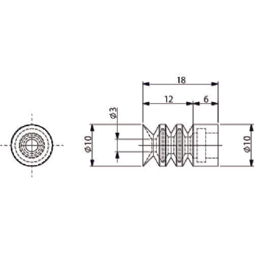 アインツ 吸着パッド・TRN・φ10・緑・ミニ TRN-1062-3M 1 個