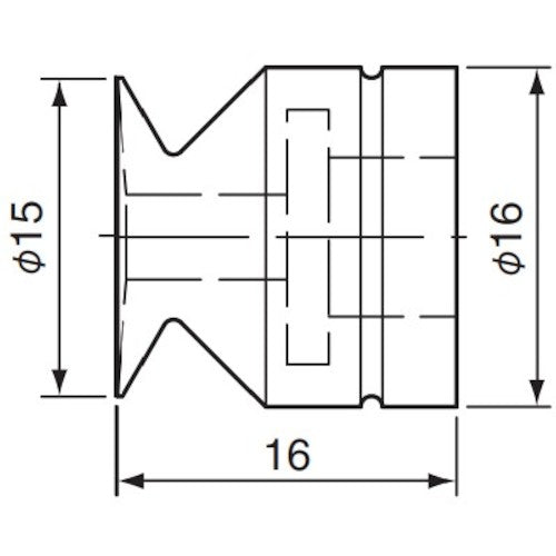 アインツ 吸着パッド・埋込式・シリコン・茶 パッド外径15mm VAPH-15C 1 個