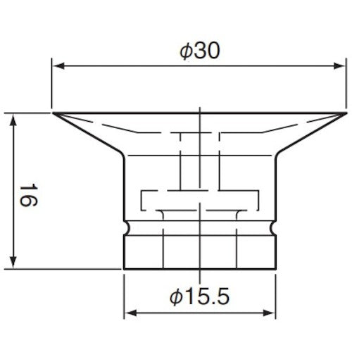 アインツ 吸着パッド・埋込式・シリコン・茶 パッド外径30mm VAPH-30C 1 個