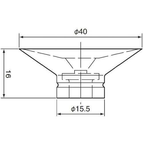 アインツ 吸着パッド・埋込式・シリコン・茶 パッド外径40mm VAPH-40C 1 個
