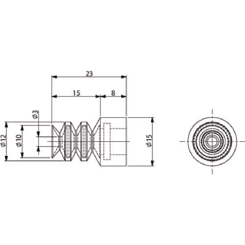 アインツ 吸着パッド・TR・φ10・茶・スモール TR-1062-3 1 個