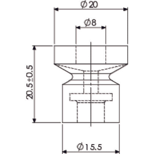 アインツ 吸着パッド・EPスポンジ付・シリコン茶 VAPH-20C-EPSP 1 個