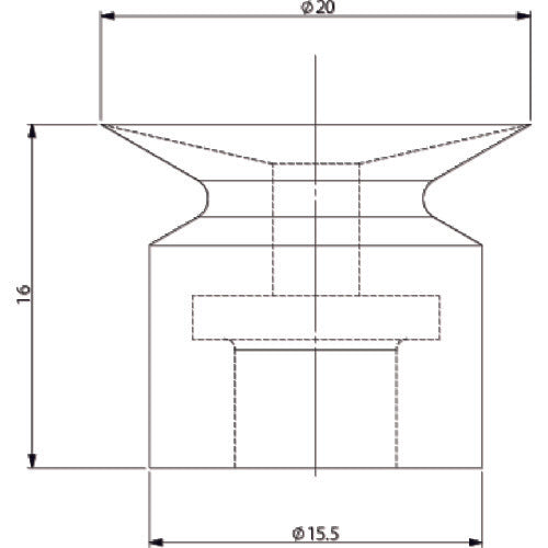 Einz suction pad, built-in, urethane, milky white, pad outer diameter 20mm VAPU-20C 1 piece