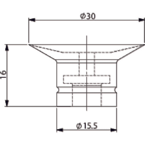 Einz suction pad, built-in, urethane, milky white, pad outer diameter 30 mm, VAPU-30C, 1 piece