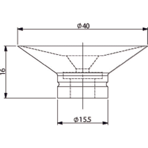アインツ 吸着パット・埋込式・ウレタン・乳白 パッド外径40mm VAPU-40C 1 個