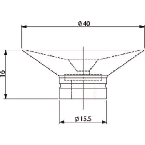 アインツ 吸着パット・埋込式・フッ素・黒 パッド外径40mm VAPF-40C 1 個