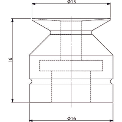 アインツ 吸着パット・埋込式・ニトリル・緑 パッド外径15mm VAPN-15C 1 個