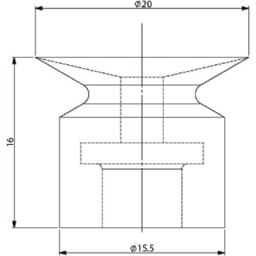 アインツ 吸着パット・埋込式・ニトリル・緑 パッド外径20mm VAPN-20C 1 個