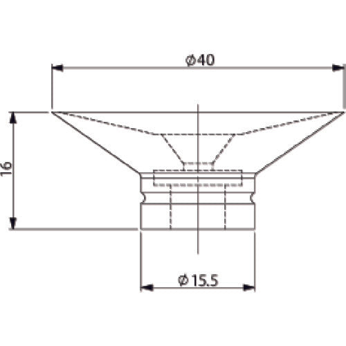 アインツ 吸着パット・埋込式・ニトリル・緑 パッド外径40mm VAPN-40C 1 個