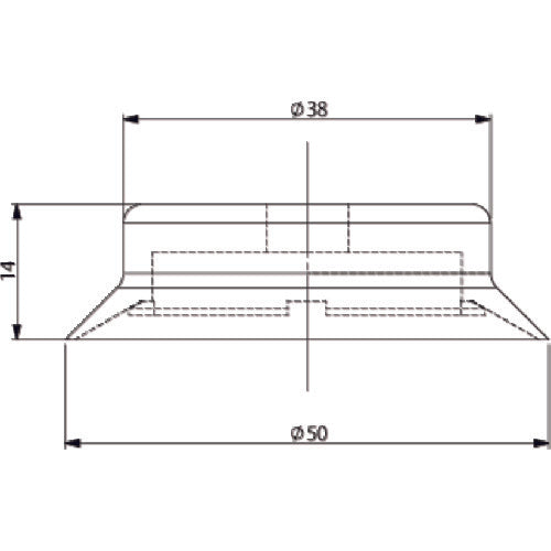 アインツ 吸着パッド・ビス止式・シリコン・茶 VAPH-50F 1 個