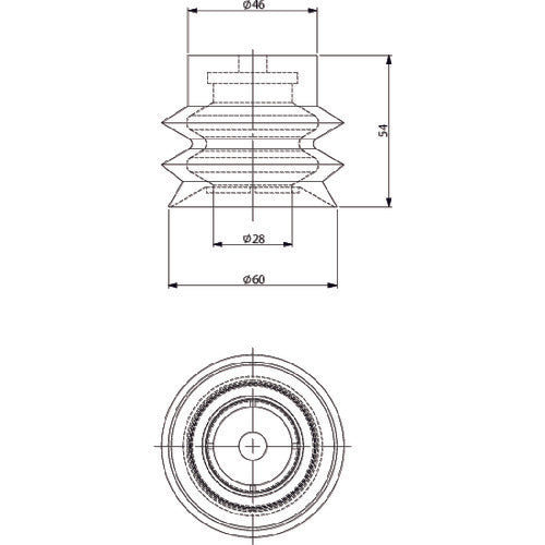 アインツ 吸着パッド・ビス止・フリー・シリコン茶 VAPH-60F-2 1 個