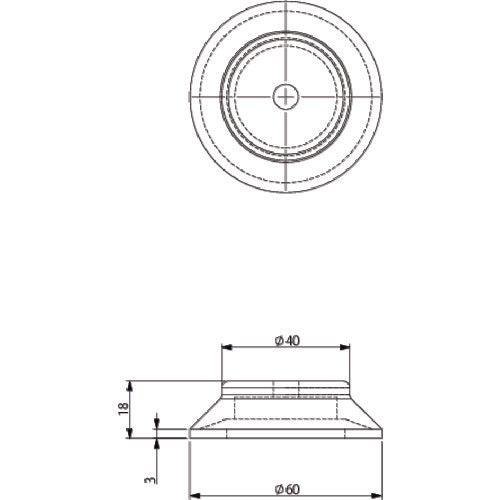 アインツ 吸着パッド・ビス止スポンジ・シリコン茶 VAPH-60F-SP 1 個