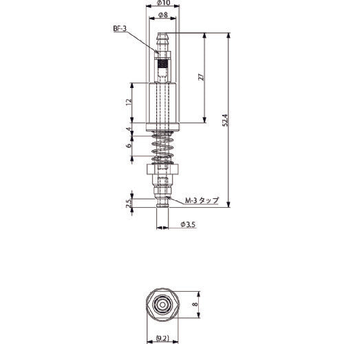 Einz Suction Fittings for Micro VFILB-M-P8 1 pc