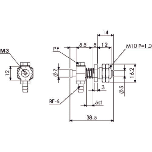 アインツ 吸着金具・ミニ用 トリツケセツゾクM10×1.0mm VFIL1-SS-5 1 個