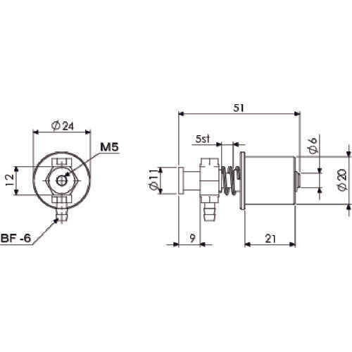 Einz Suction Fittings Small VFIL1-S-5-P20 1 pc