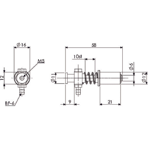 Einz Suction Fittings Small VFIL1-S-10-P12 1 pc