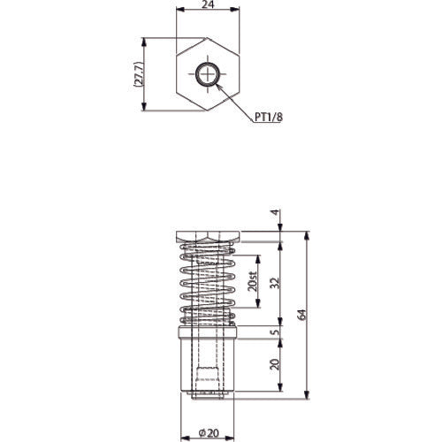 アインツ 吸着金具・ラージ用 VFI-L-20-P20 1 個