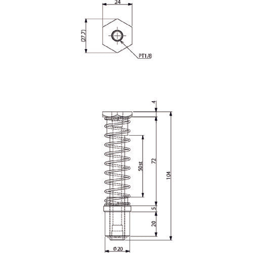 Einz Suction Fittings Large VFI-L-50-P20 1 pc