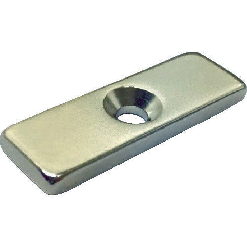 TRUSCO 네오디뮴 각형 자석 접시 나사 구멍 부착 12mm×10mm×4mm M3 1개입 T12K04-M3 1개