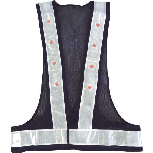미즈케이 킹 사이즈 LED 안전 베스트 감색/백색 5916512 1장