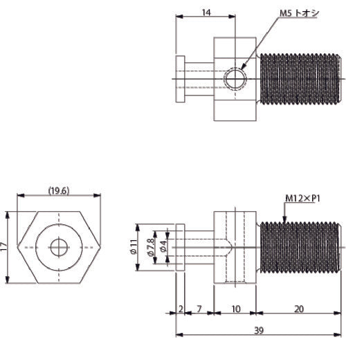 아인츠 흡착금구・고정식・스몰용 VFILK-S-M12 1개