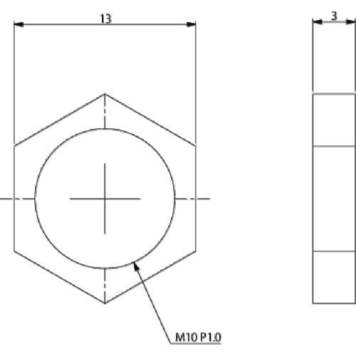 Einz Adsorption Nut, Trivalent White, Mini VFIL-M10 (10X14X3 P1.0) 1 pc