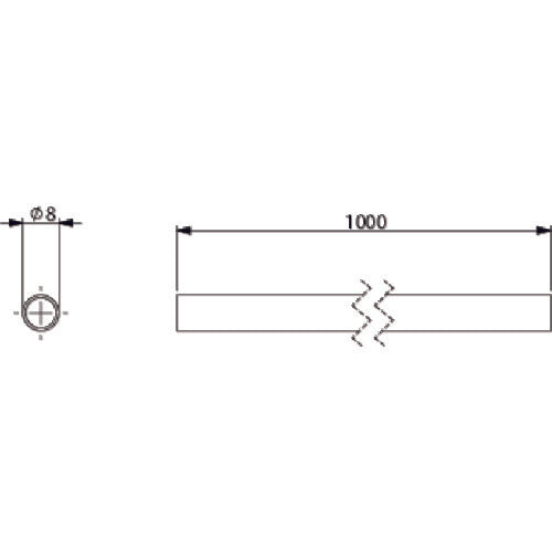 アインツ ジャングルジム・SUSパイプΦ8 8X0.6X1000 1本