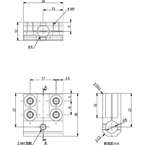 아인츠 티 커넥터 #2・φ8φ N01861-406 1개