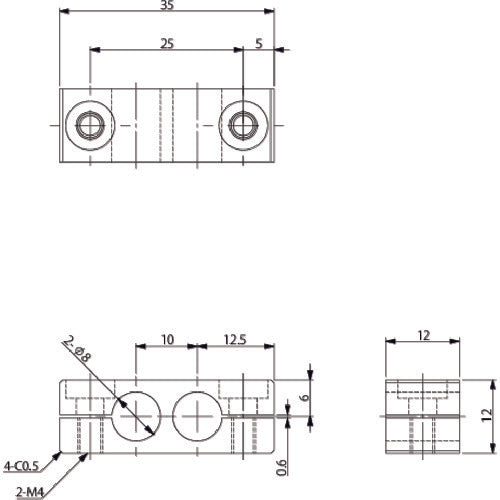 Einz Parallel Connector φ8φ N01861-107 1pc