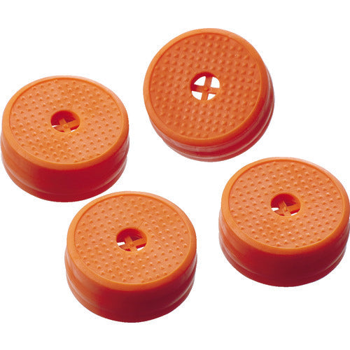 TRUSCO 수지 대차 교환용 미끄럼 방지 고무 오렌지 4개들이 JDSG-4S-OR 1 S