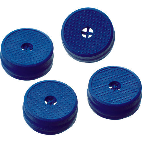 TRUSCO Plastic Cart Replacement Anti-Slip Rubber, Blue, 4 Pieces, JDSG-4S-B, 1 S