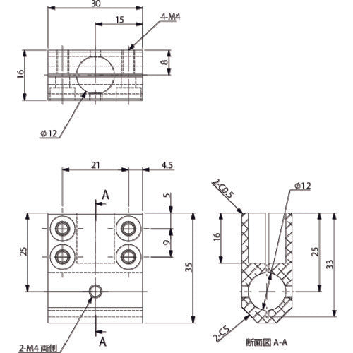 Einz Tee Connector #2 φ12 φ12 N01861-401 1pc