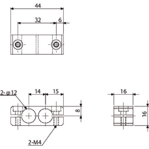 Einz Parallel Connector φ12φ12 N01861-102 1pc