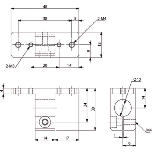 Ainz Bracket TH φ12 MCD N01866-301 1 piece