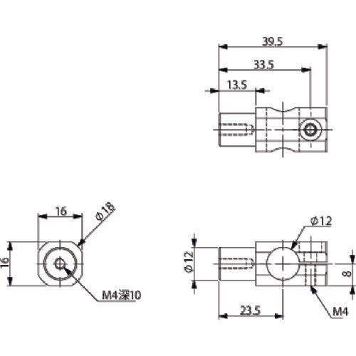 Ainz Rotation Bracket, φ12, 12A N01864-301 1 piece