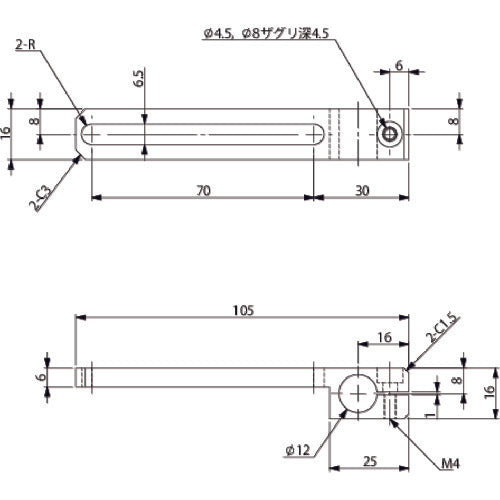 Ainz Slide 70BKT・T・φ12 XL0005-101 1 piece