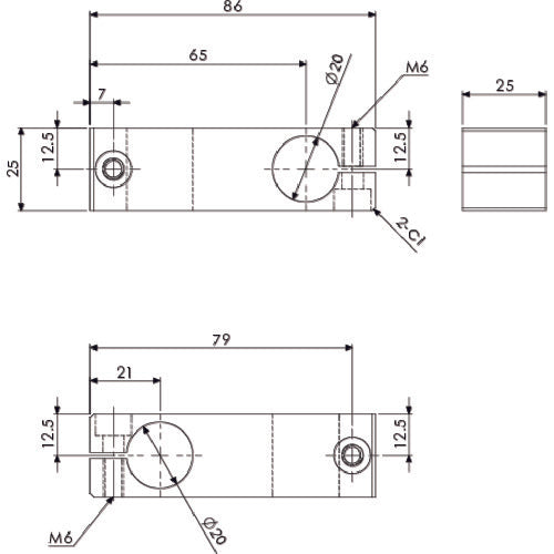 아인츠 크로스 커넥터·롱·φ20φ20 N01861-206B 1개