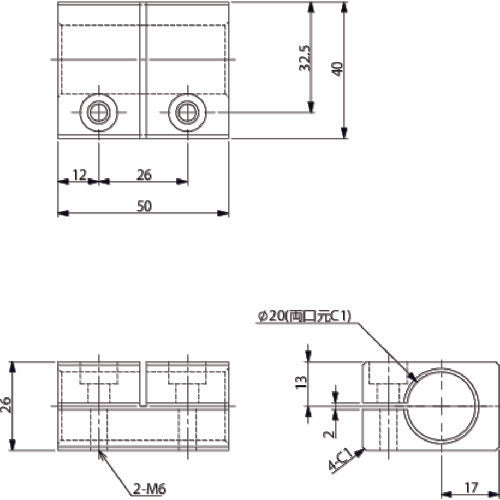 Ainz Straight Connector φ20 N01868-503 1pc