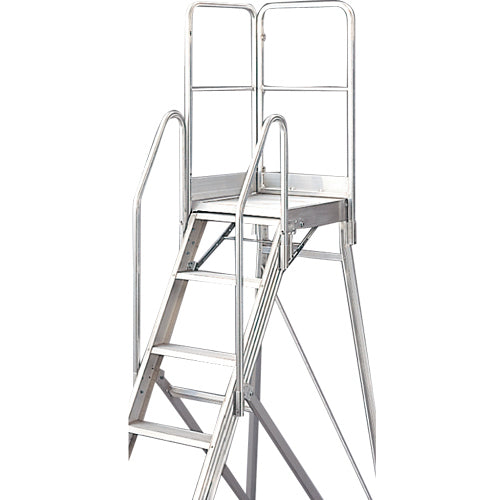 TRUSCO TDAD step ladder with handrail on one side, height 900mm, TDAD-TK, 1 unit