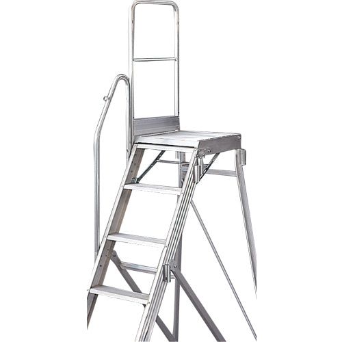 TRUSCO TDAD step ladder with handrail on one side, height 900mm, TDAD-TS, 1 unit