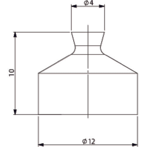 Einz Suction Pad, Recessed Type, Urethane, Milky White, Pad Outer Diameter 4mm VAPU-4C 1 pc