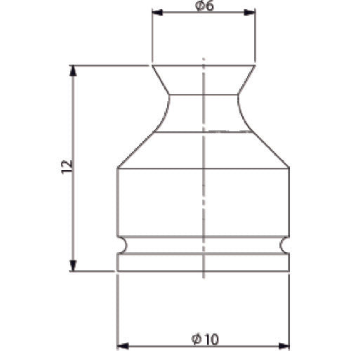 Einz Adsorption Pad, Recessed Type, Urethane, Milky White, Pad Outer Diameter 6mm VAPU-6C 1 pc