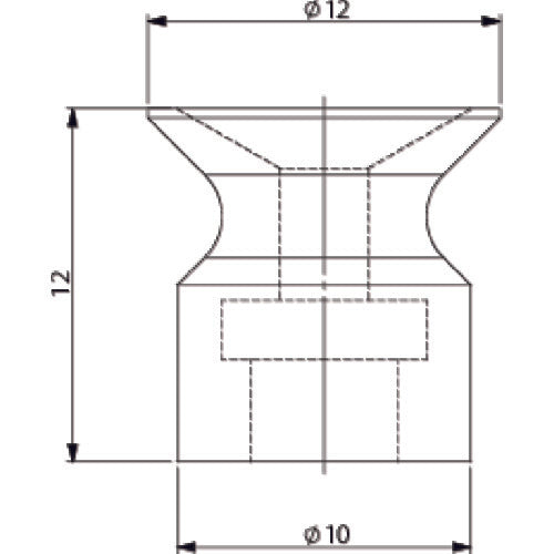 Einz suction pad, built-in, urethane, milky white, pad outer diameter 12mm VAPU-12C 1 piece