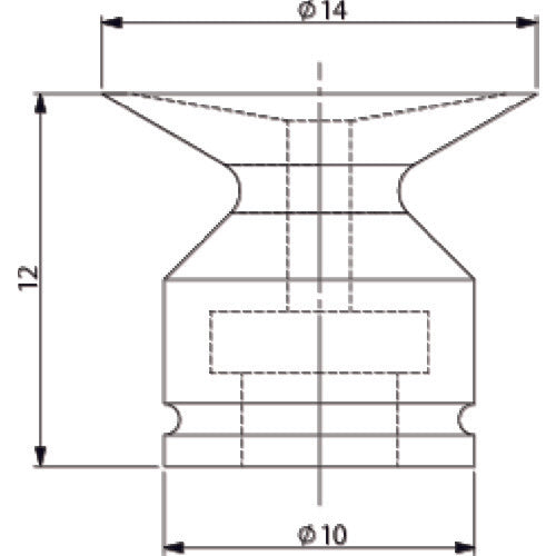 Einz Adsorption Pad, Recessed Type, Urethane, Milky White, Pad Outer Diameter 14mm VAPU-14C 1 pc