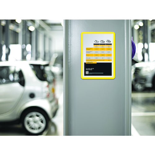 tarifold ディスプレイポケット マグネットタイプ A4サイズ 2枚入り 黄 194904 1S